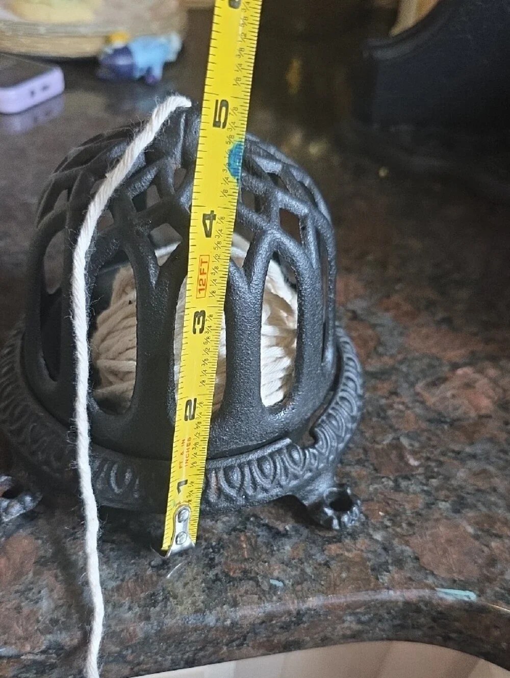 Black Cast Iron with Rope Accent